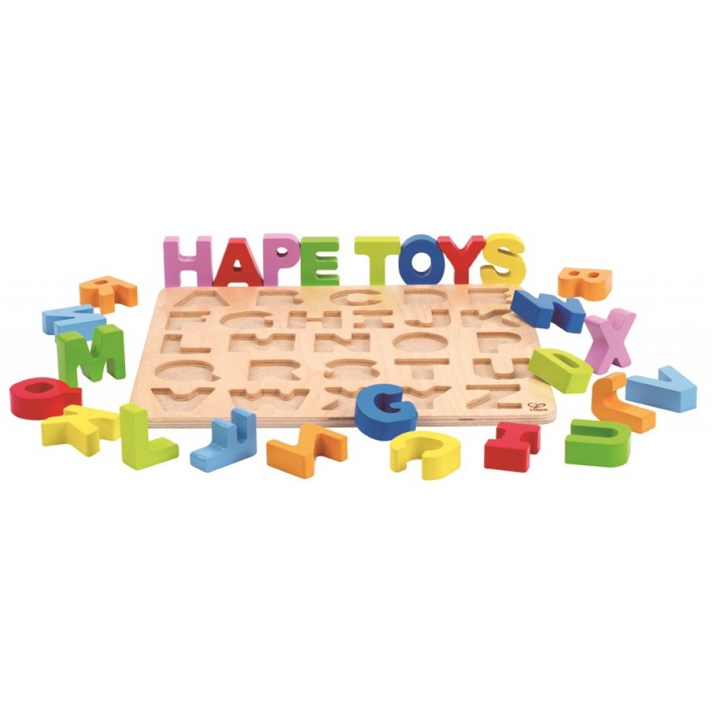 Hape Chunky Alphabet Puzzle (2 Colours) - Pupsik Singapore