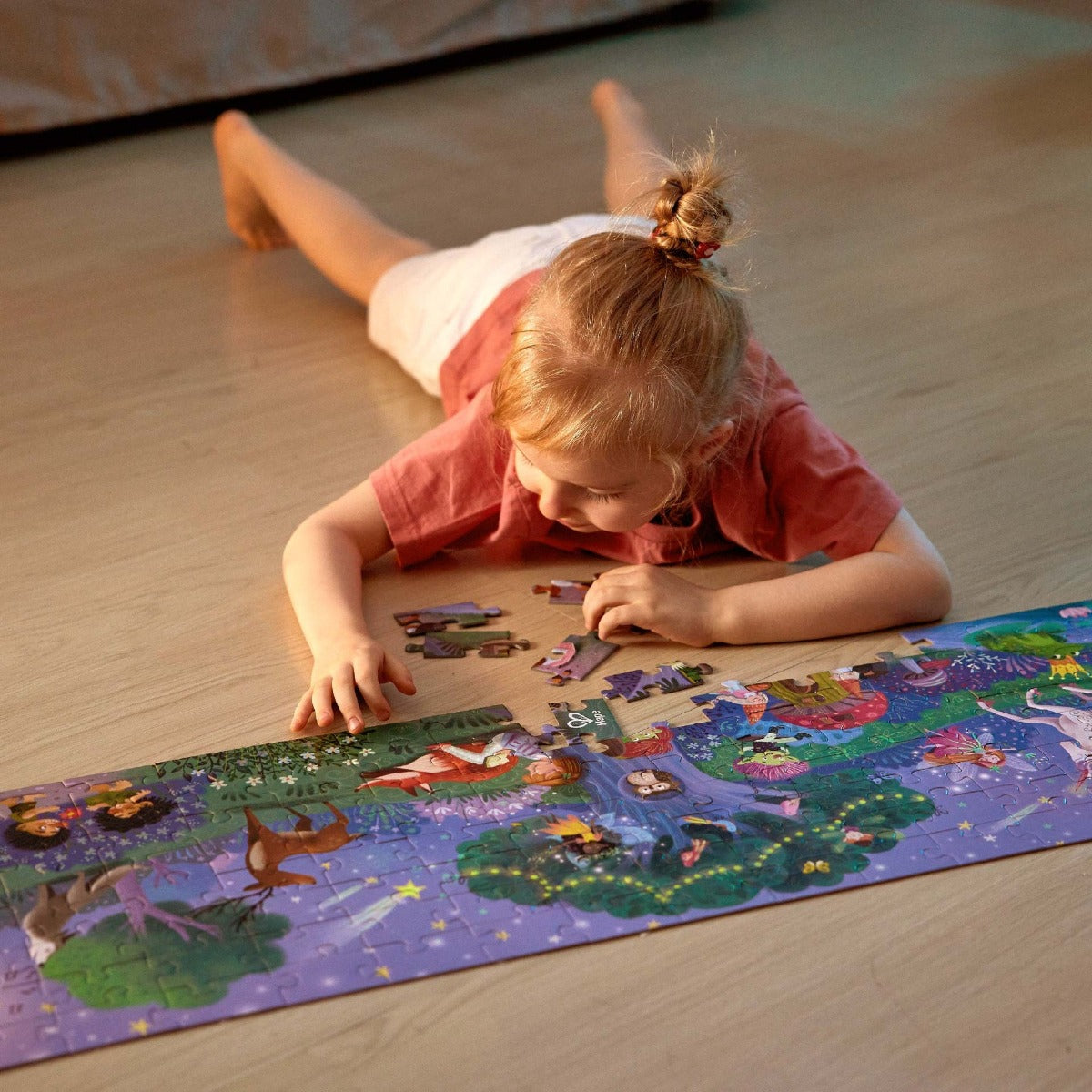 Hape Glow-in-the-Dark Puzzle, 200 pieces - Magic Forest