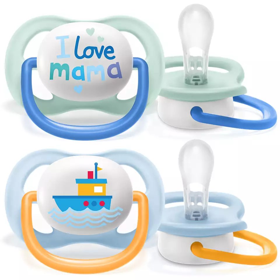 Philips Avent Ultra Air Pacifier, 2pk - 0-6M (8 Designs) - Pupsik Singapore