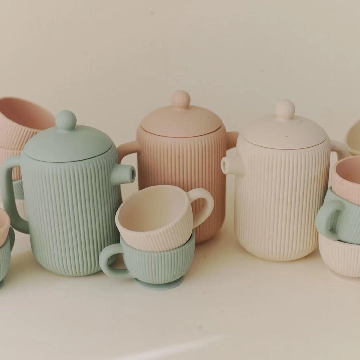 Mushie Silicone Tea Play Set (3 Colors) - Pupsik Singapore