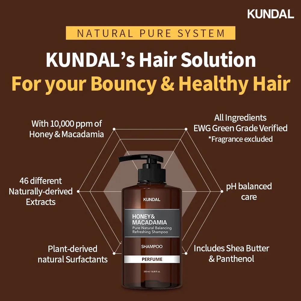 Kundal Honey & Macadamia Nature Shampoo, 500ml - Cherry Blossom