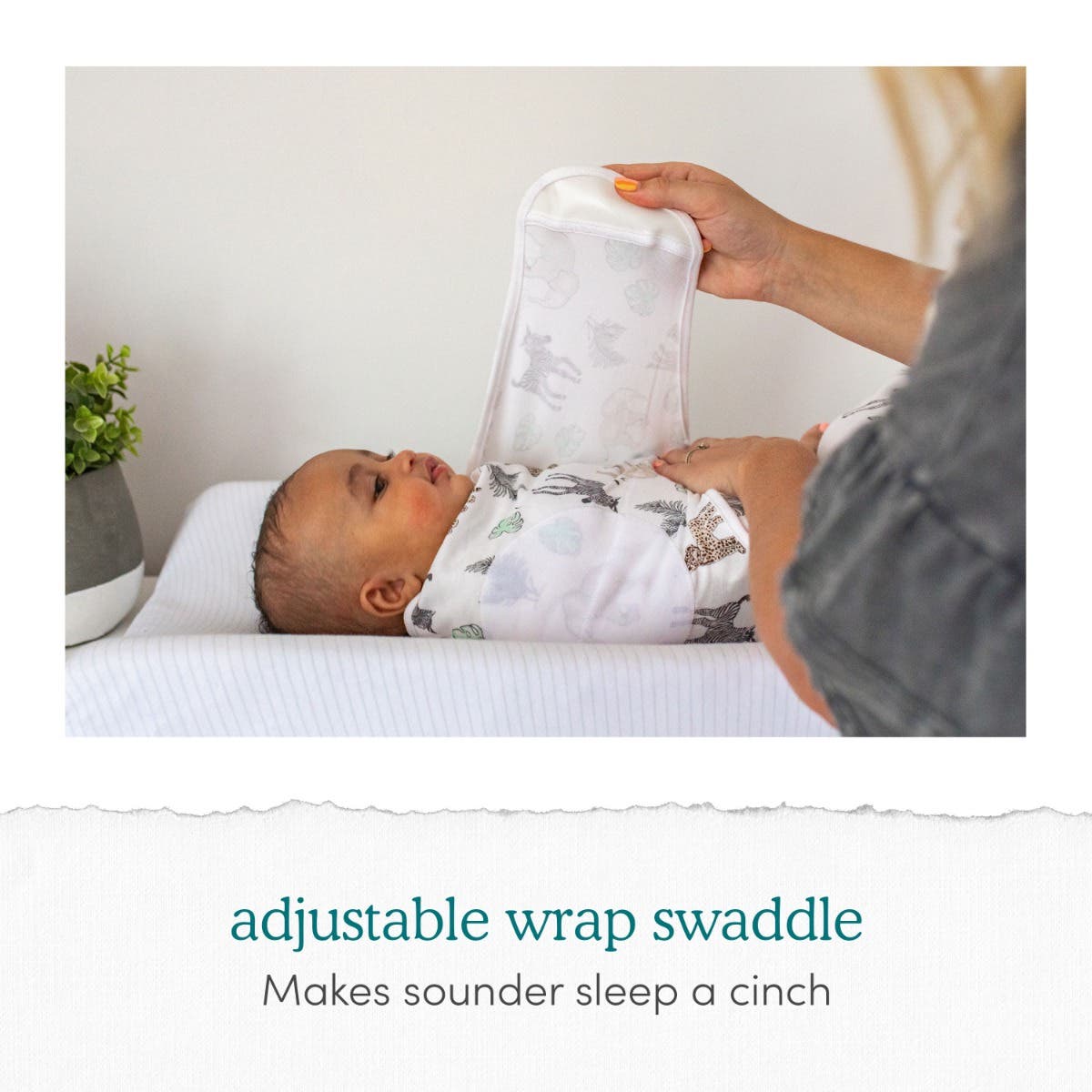 Aden Anais Essentials Swaddle Wrap Quick Change (5pk) , 0-3 months (2 Designs)