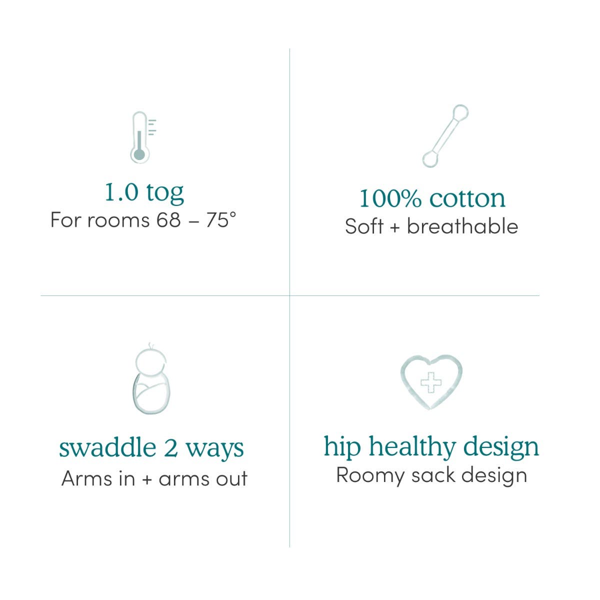 Aden Anais Essentials Swaddle Wrap Quick Change (5pk) , 0-3 months (2 Designs)
