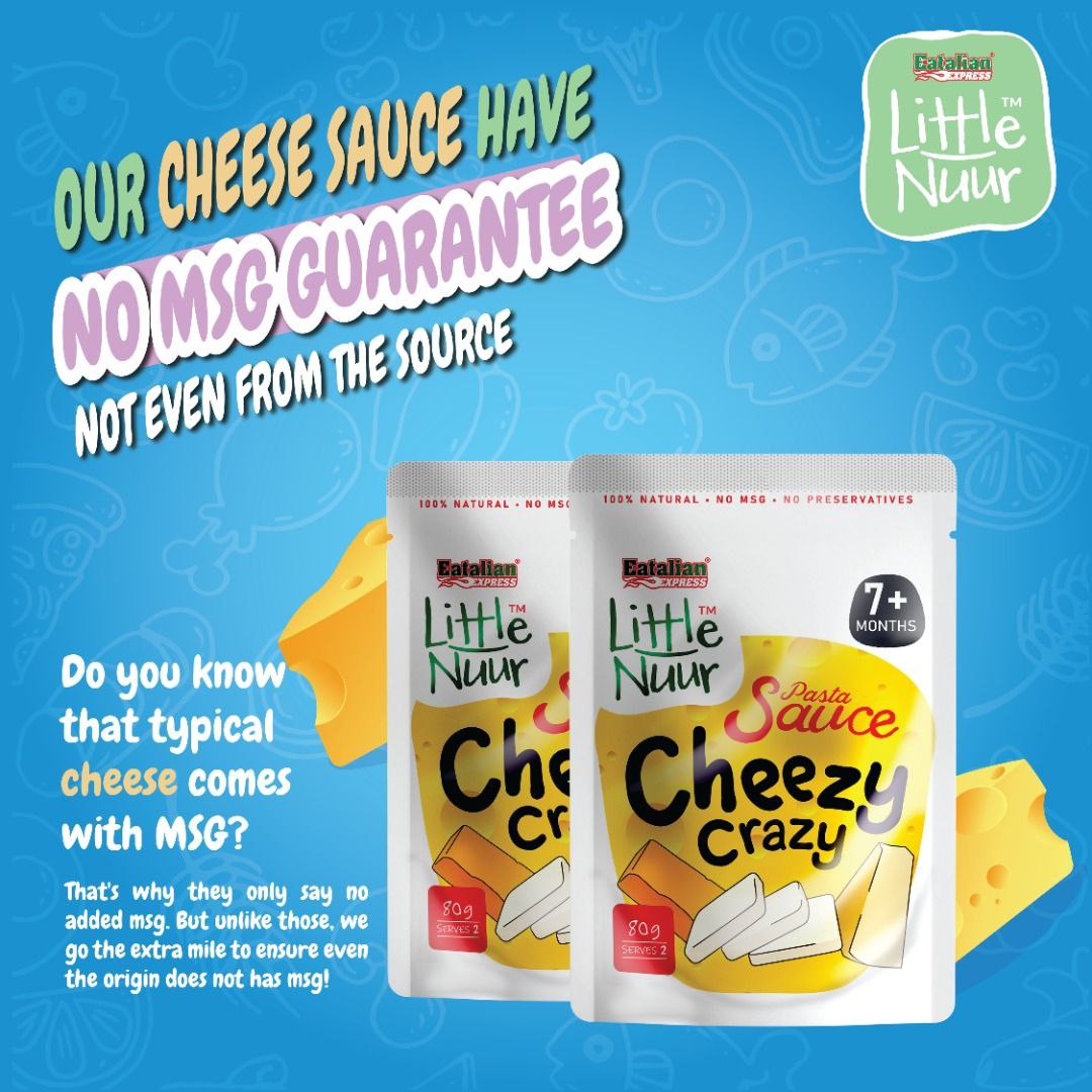 Eatalian Express Little Nuur Baby Pasta Sauce, 80g - Cheezy Crazy (Exp 11/26) - Pupsik Singapore