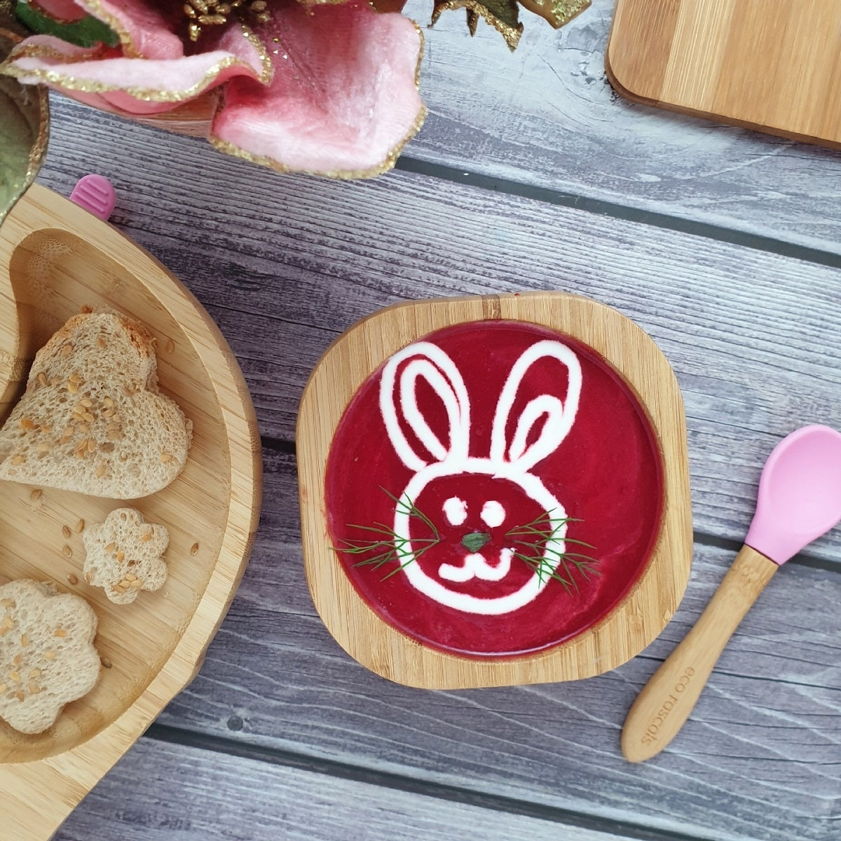 Eco Rascals Bamboo Suction Baby Bowl & Spoon (2 Colours)