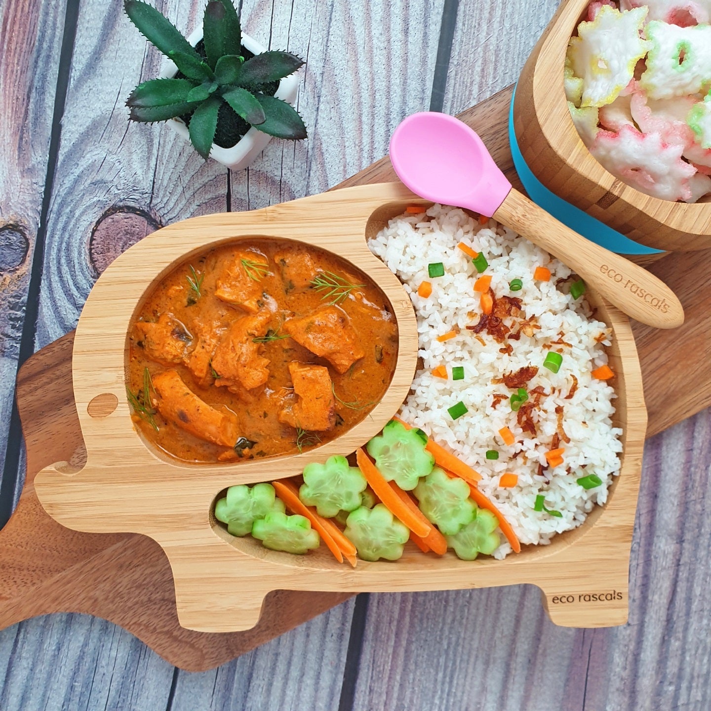 Eco Rascals Elephant Bamboo Suction Plate