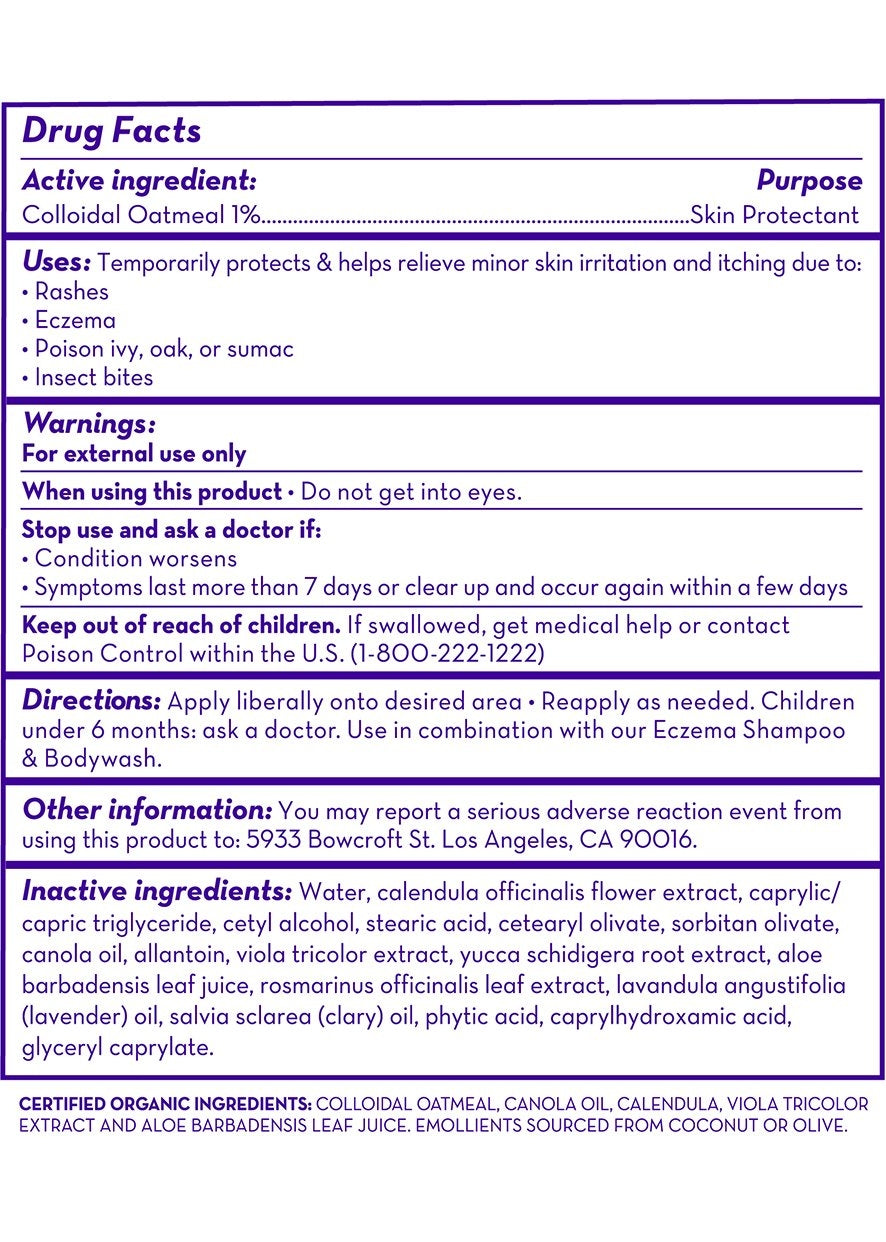 California Baby Gluten-Free Eczema Cream, 4oz (Exp 09/27)