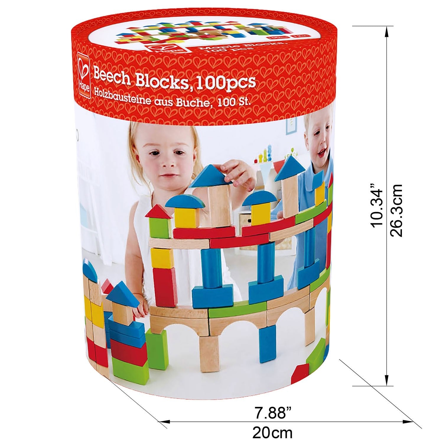 Hape Build Up and Away Beech Blocks (100pc)