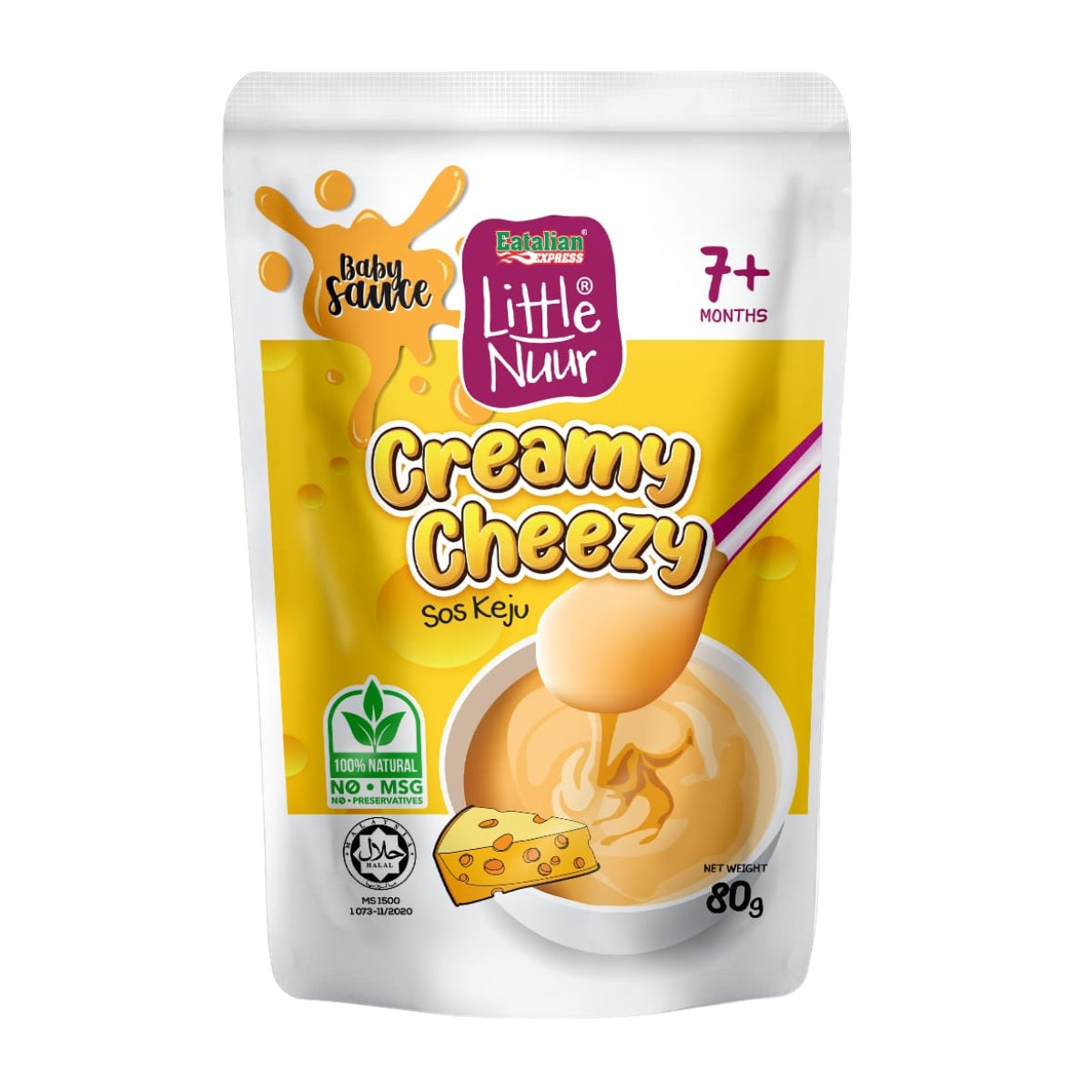 Eatalian Express Little Nuur Baby Pasta Sauce, 80g - Cheezy Crazy (Exp 06/27)