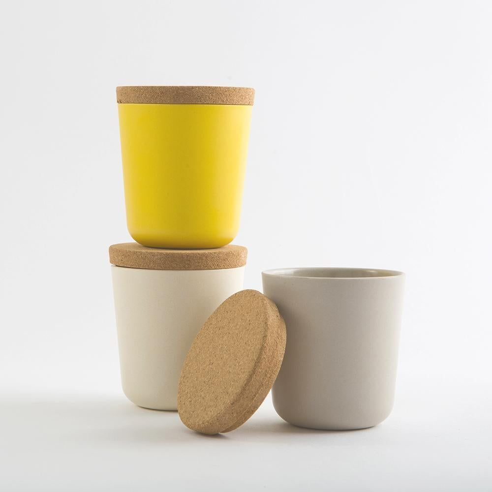 Ekobo Claro Bamboo Large Storage Canister Set (3 x 16 oz) - Sunrise