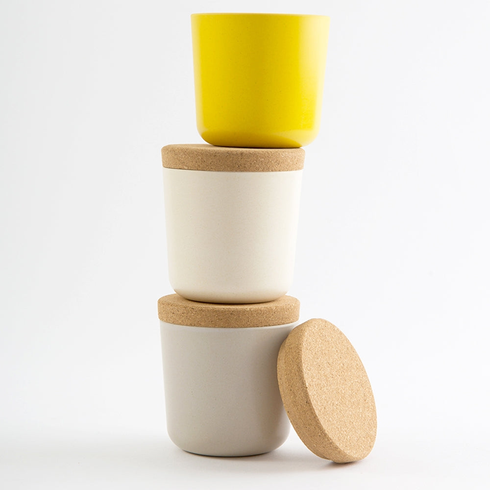 Ekobo Claro Bamboo Large Storage Canister Set (3 x 16 oz) - Sunrise
