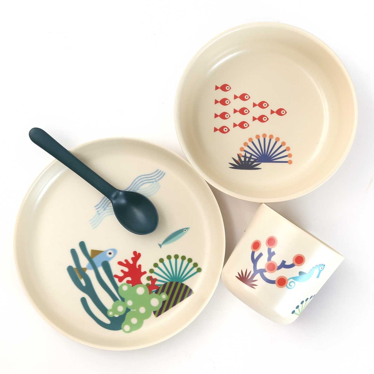 EKOBO Bamboo Kid Dish Set (6 Colours) - Pupsik Singapore