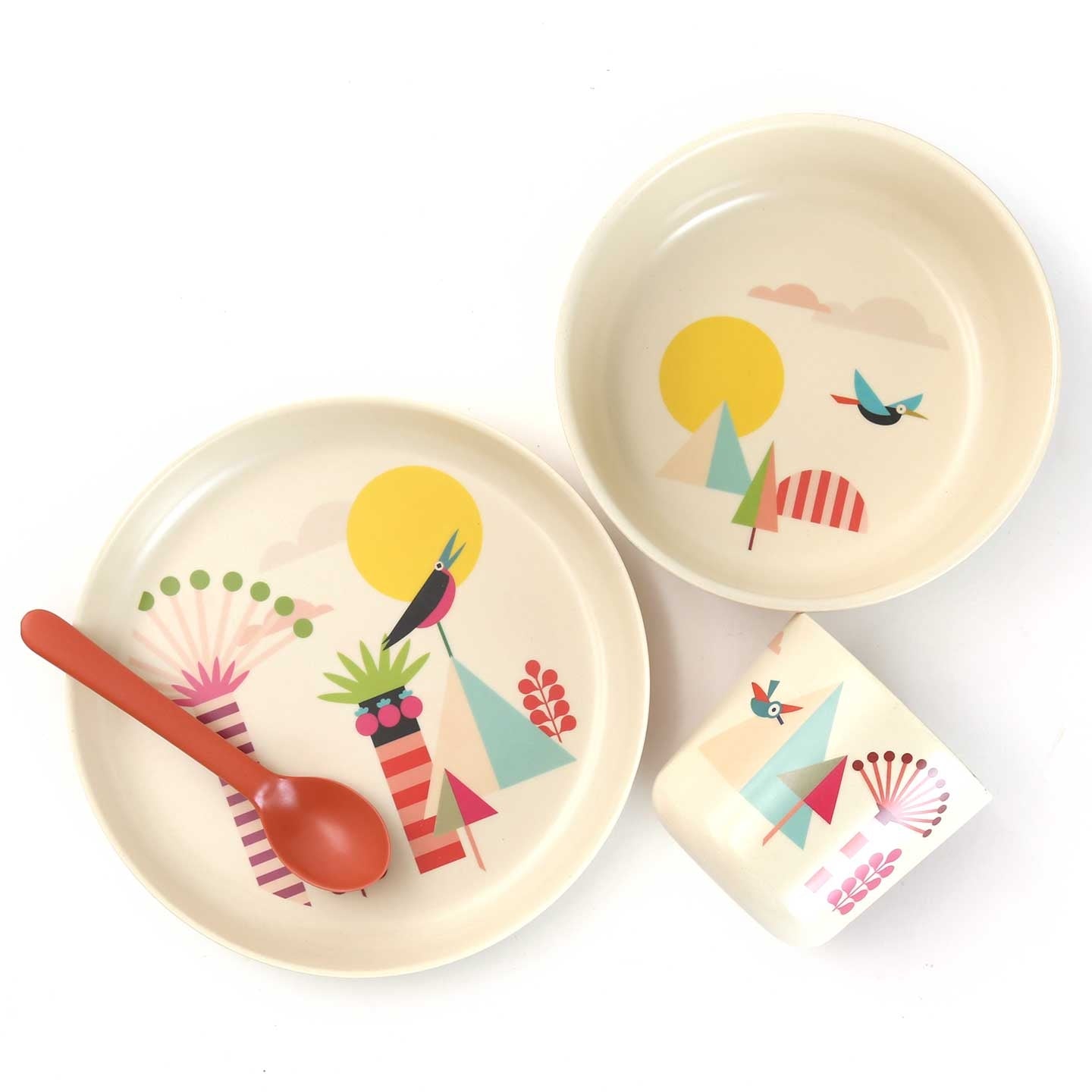 EKOBO Bamboo Kid Dish Set (6 Colours) - Pupsik Singapore