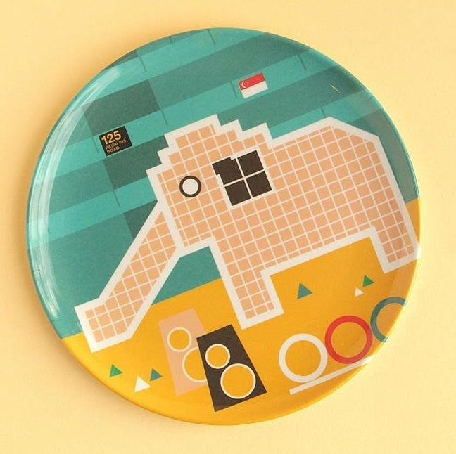 The Little Drom Store Melamine Plate (8 inch) (25 Designs)