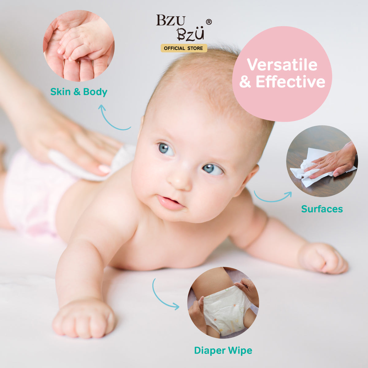 [Bundle] BZU BZU New Antibacterial Baby Wipes, 48 x 30s (Exp 03/27)