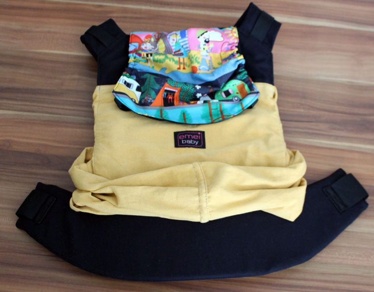Emeibaby Hybrid Half Wrap Conversion Baby Carrier (9 designs) - Pupsik Singapore