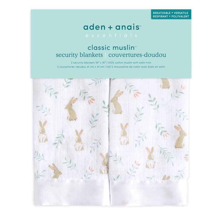 Aden Anais Essentials Muslin Security Blanket (2pk) - 2 Designs - Pupsik Singapore