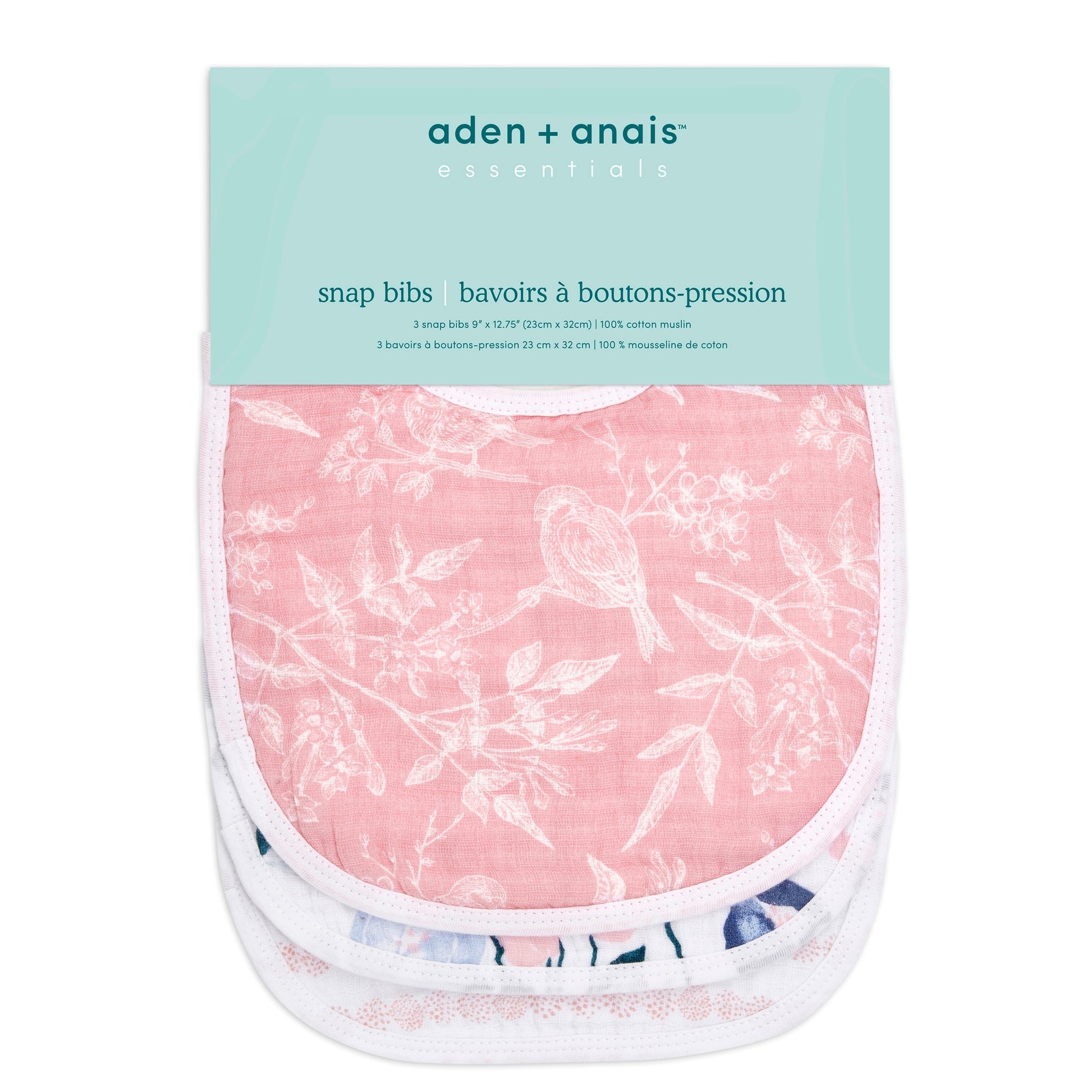 Aden Anais Essentials Snap Bib, 3pk (10 Designs) - Pupsik Singapore
