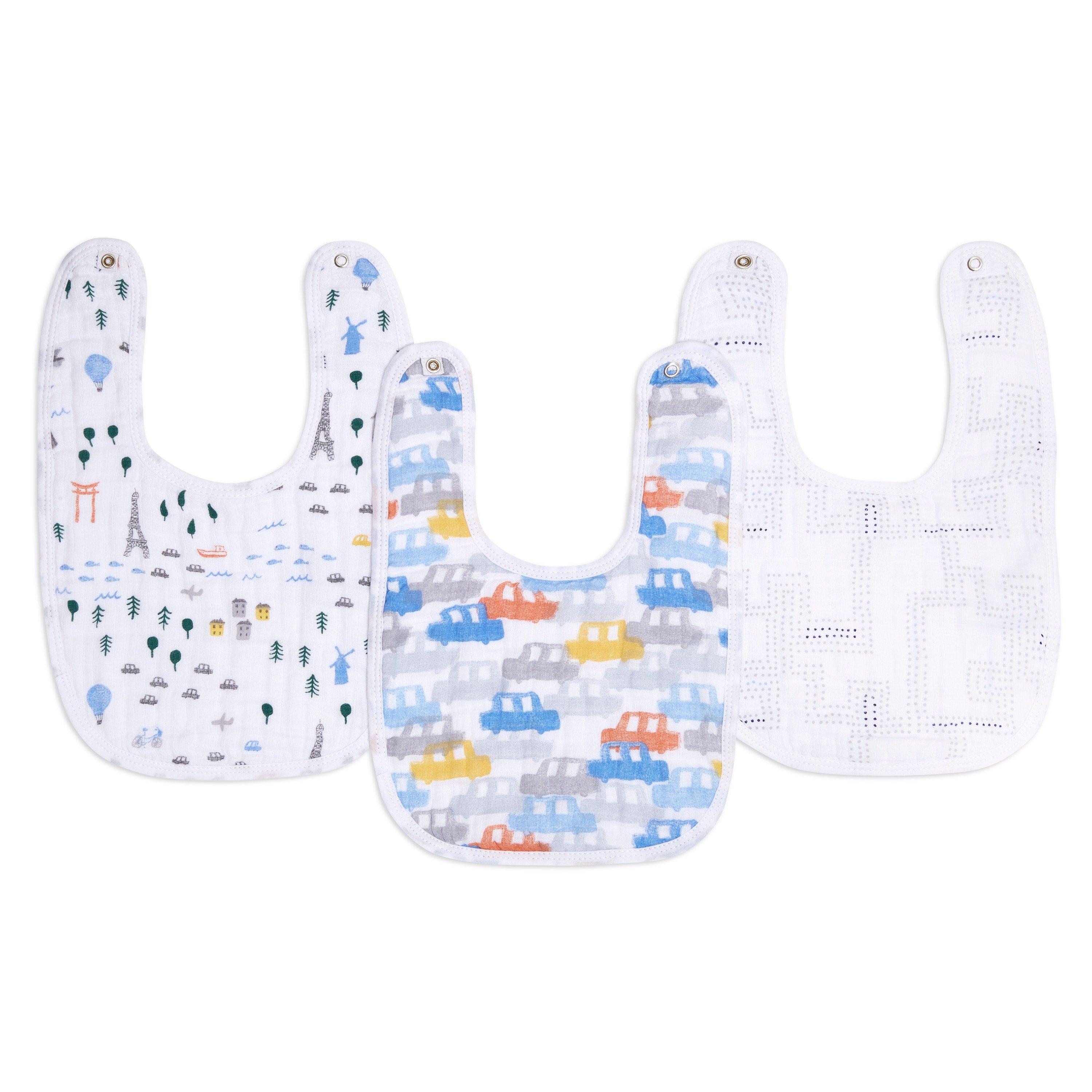Aden Anais Essentials Snap Bib, 3pk (10 Designs)