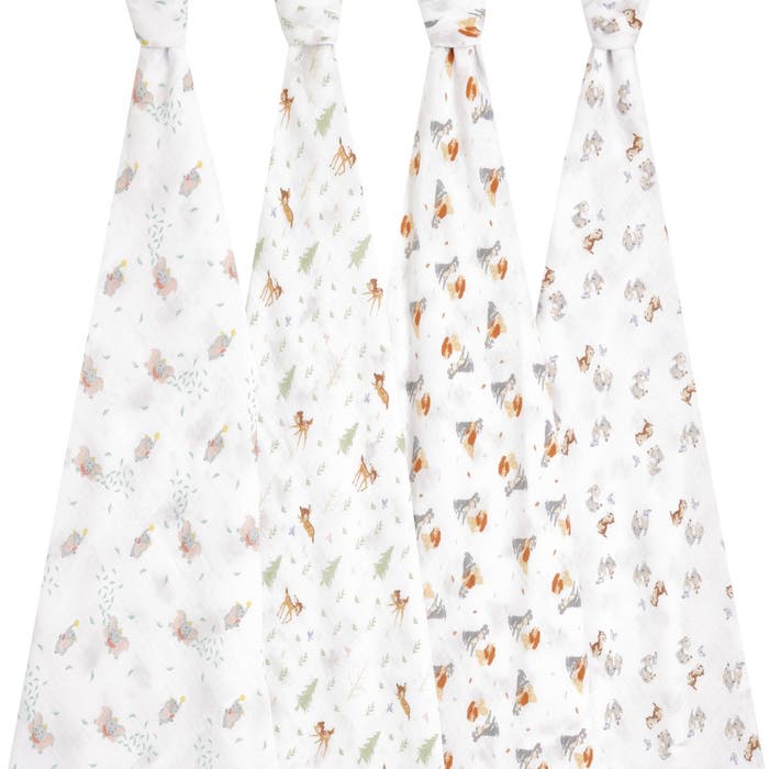 Aden Anais Essentials Muslin Cotton Swaddle (44 x 44 in), 4pk (31 Designs) - Pupsik Singapore