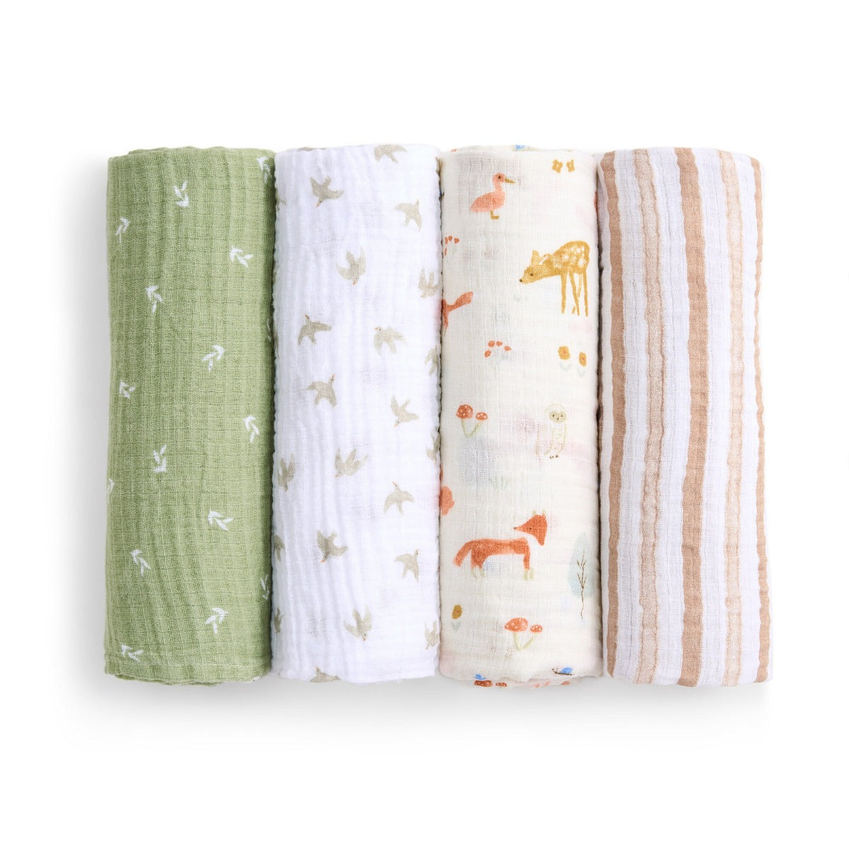 Aden Anais Essentials Muslin Cotton Swaddle (44 x 44 in), 4pk (31 Designs) - Pupsik Singapore