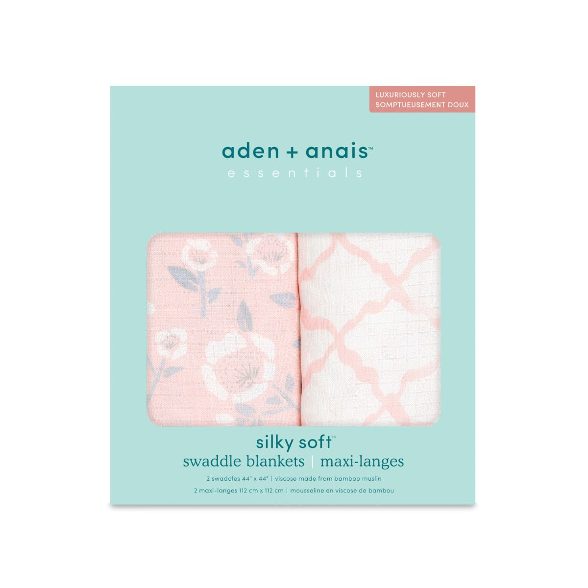 Aden Anais Silky Soft Bamboo Swaddle (44 x 44 in), 2pk (6 Designs) - Pupsik Singapore