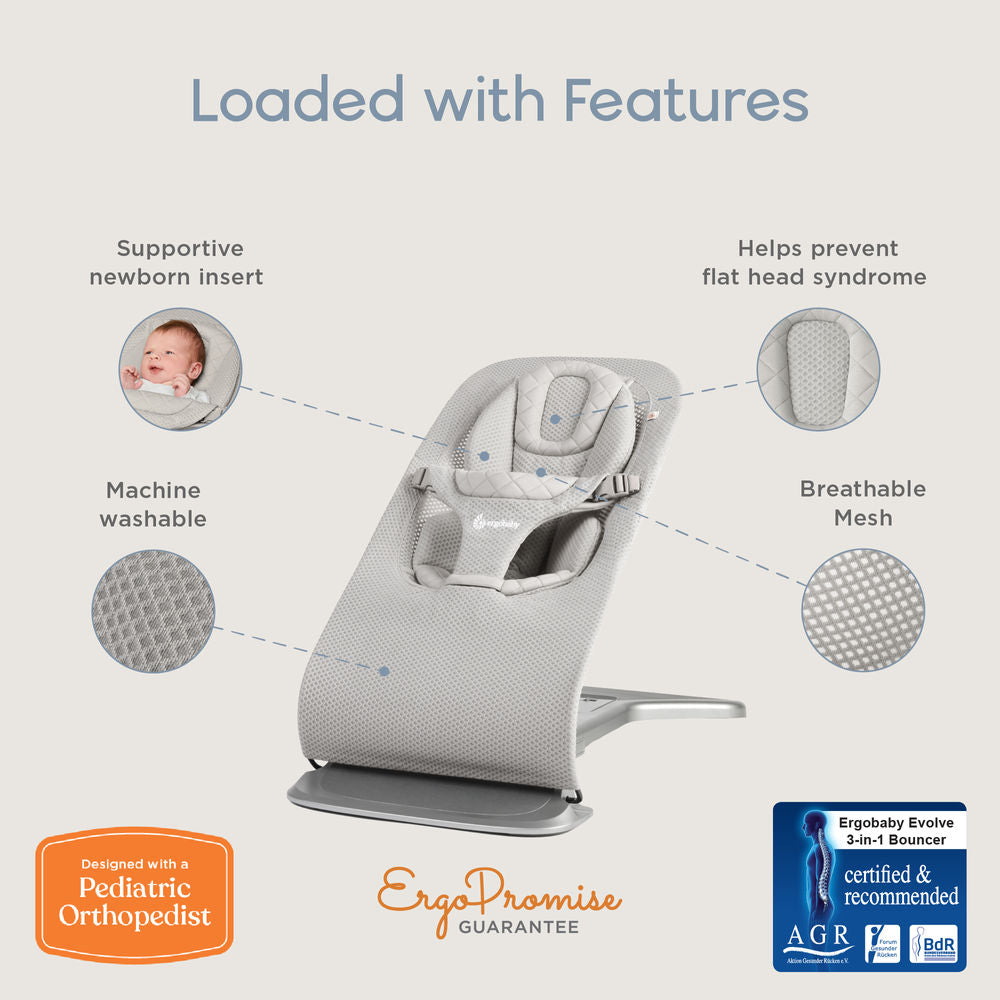 Ergobaby Evolve Mesh Bouncer (3 Colours)