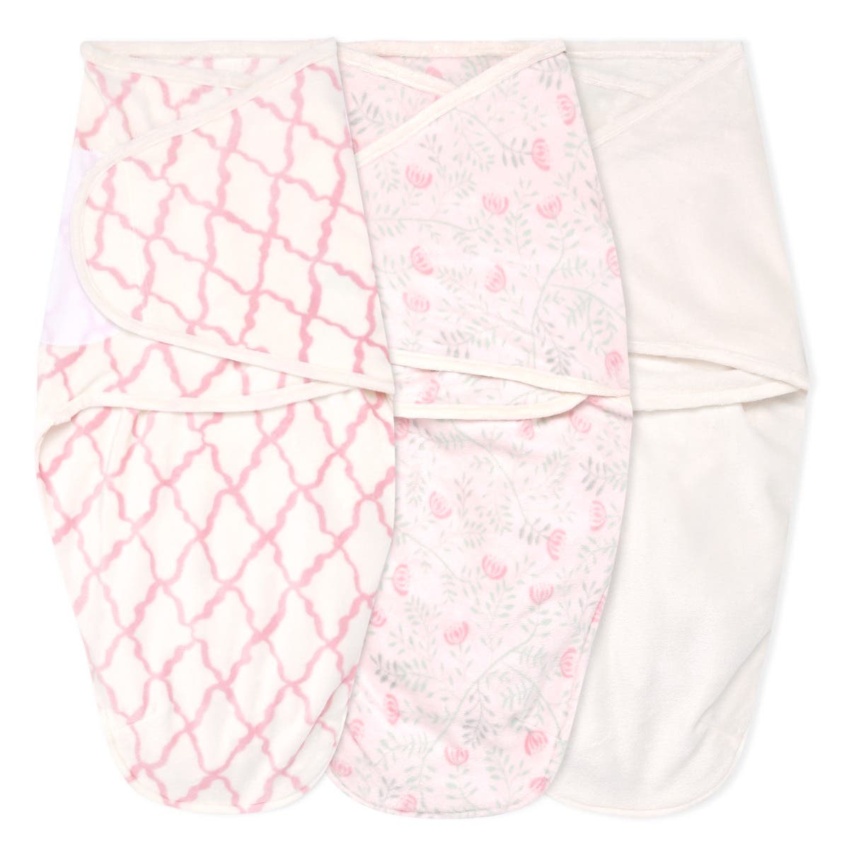 Aden Anais Essentials Minky Swaddle Wrap  (3pk) , 0-3 months (4 Designs)
