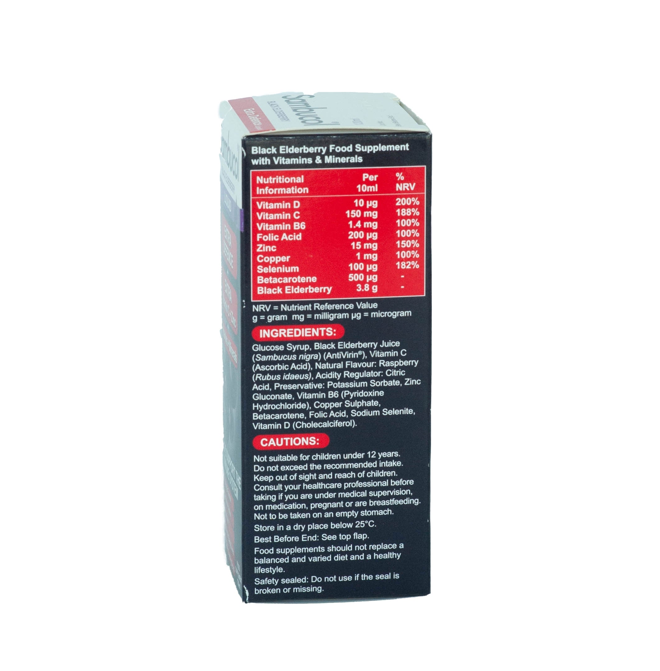 [4-pack] Sambucol Extra Defence Liquid for 12Y+, 120ml - Exp 07/26