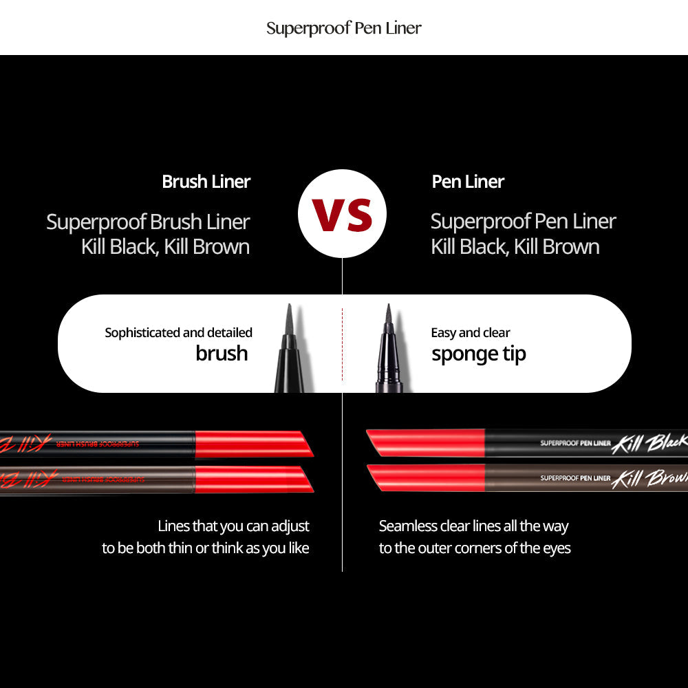 CLIO Superproof Pen Liner - Kill Black/Brown (3 Colors)