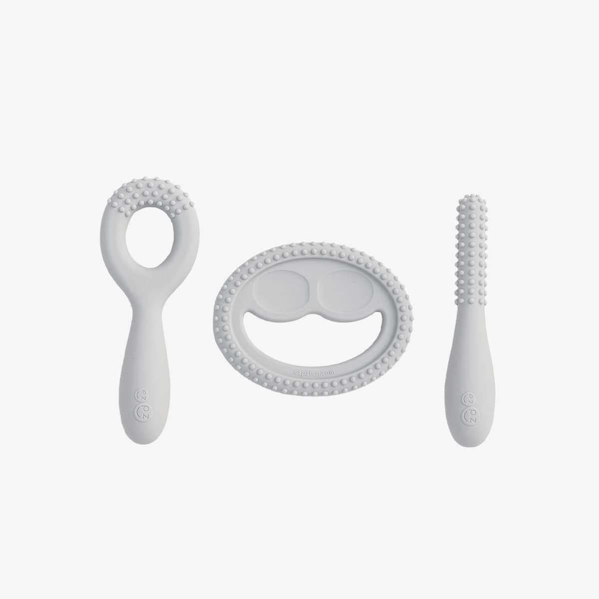 EzPz Oral Development Tools, 3pcs (5 Colors) | Silicone Teethers