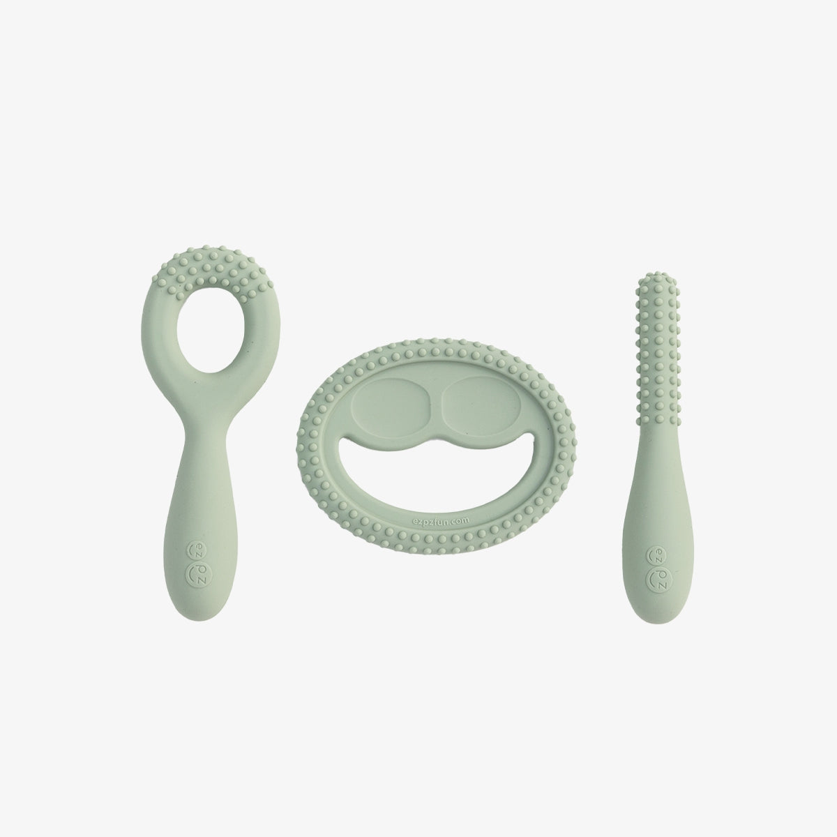 EzPz Oral Development Tools, 3pcs (5 Colors) | Silicone Teethers