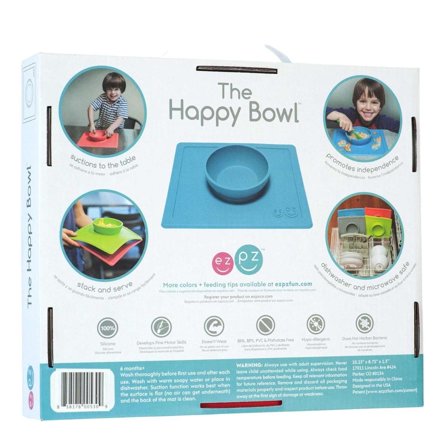 EzPz Happy Bowl (8 Colours) - Pupsik Singapore