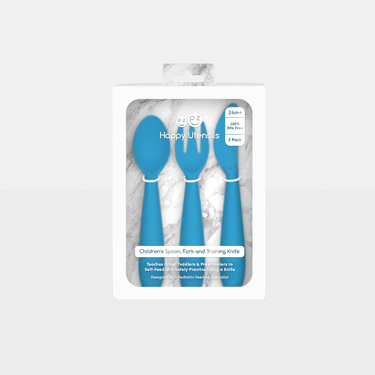 EzPz Happy Utensils (7 Colours) - Pupsik Singapore