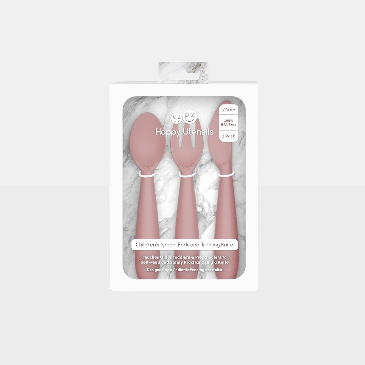 EzPz Happy Utensils (7 Colours) - Pupsik Singapore