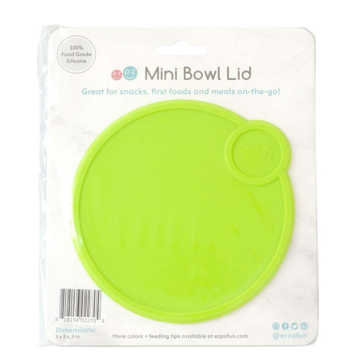 EzPz Mini Bowl Lid (7 Colours) - Pupsik Singapore