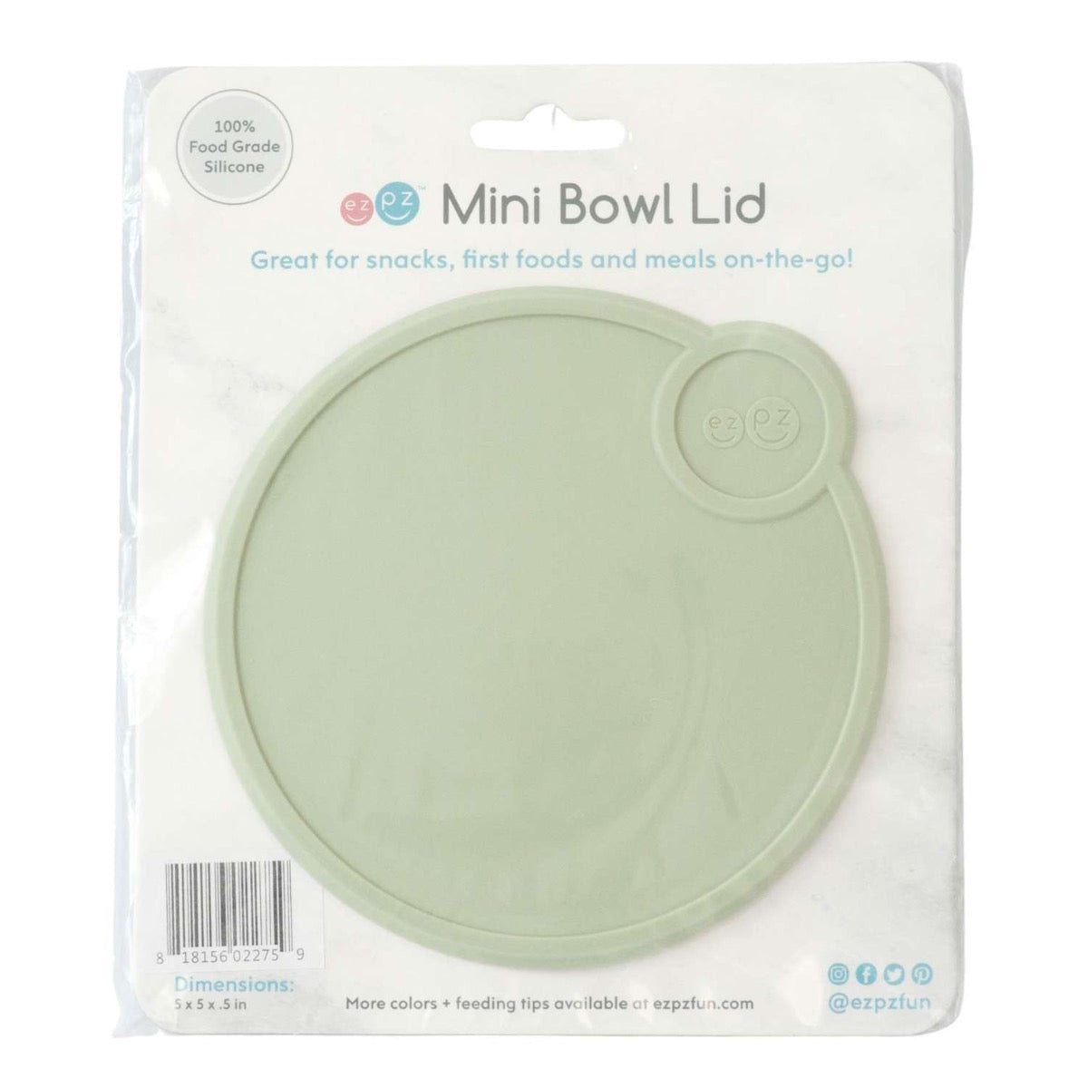 EzPz Mini Bowl Lid (7 Colours) - Pupsik Singapore