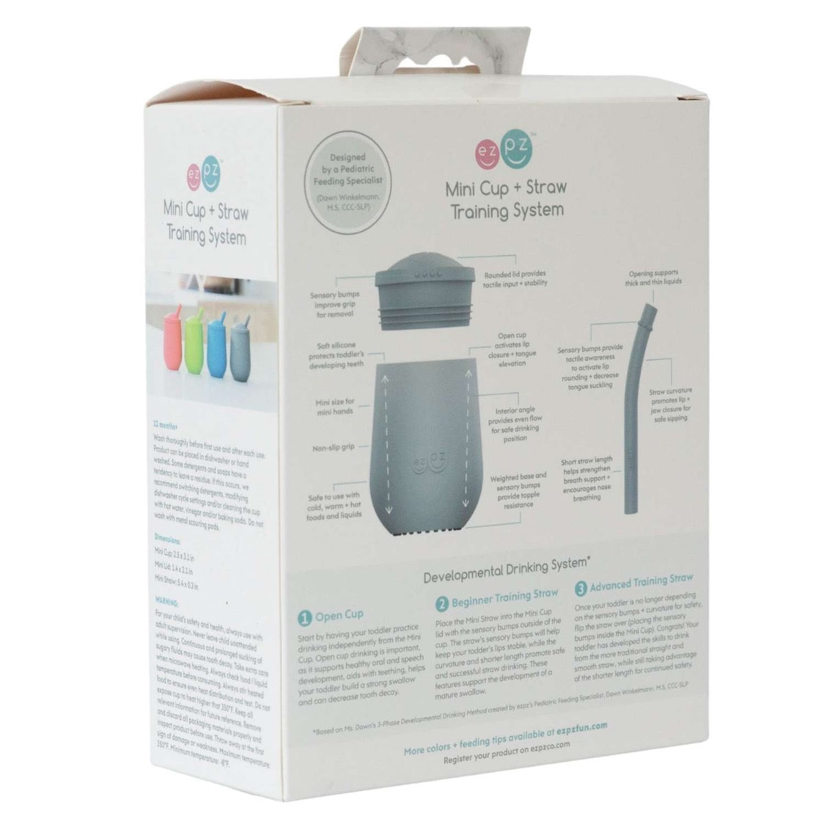 EzPz Mini Cup + Straw Training System (3 Colors) - Pupsik Singapore
