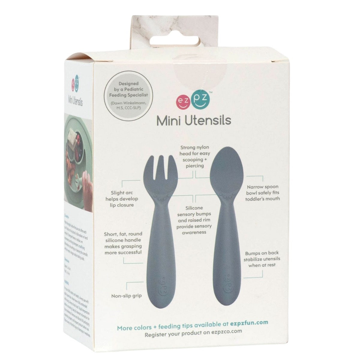EzPz Mini Utensils for Baby (3 Colours) - Pupsik Singapore