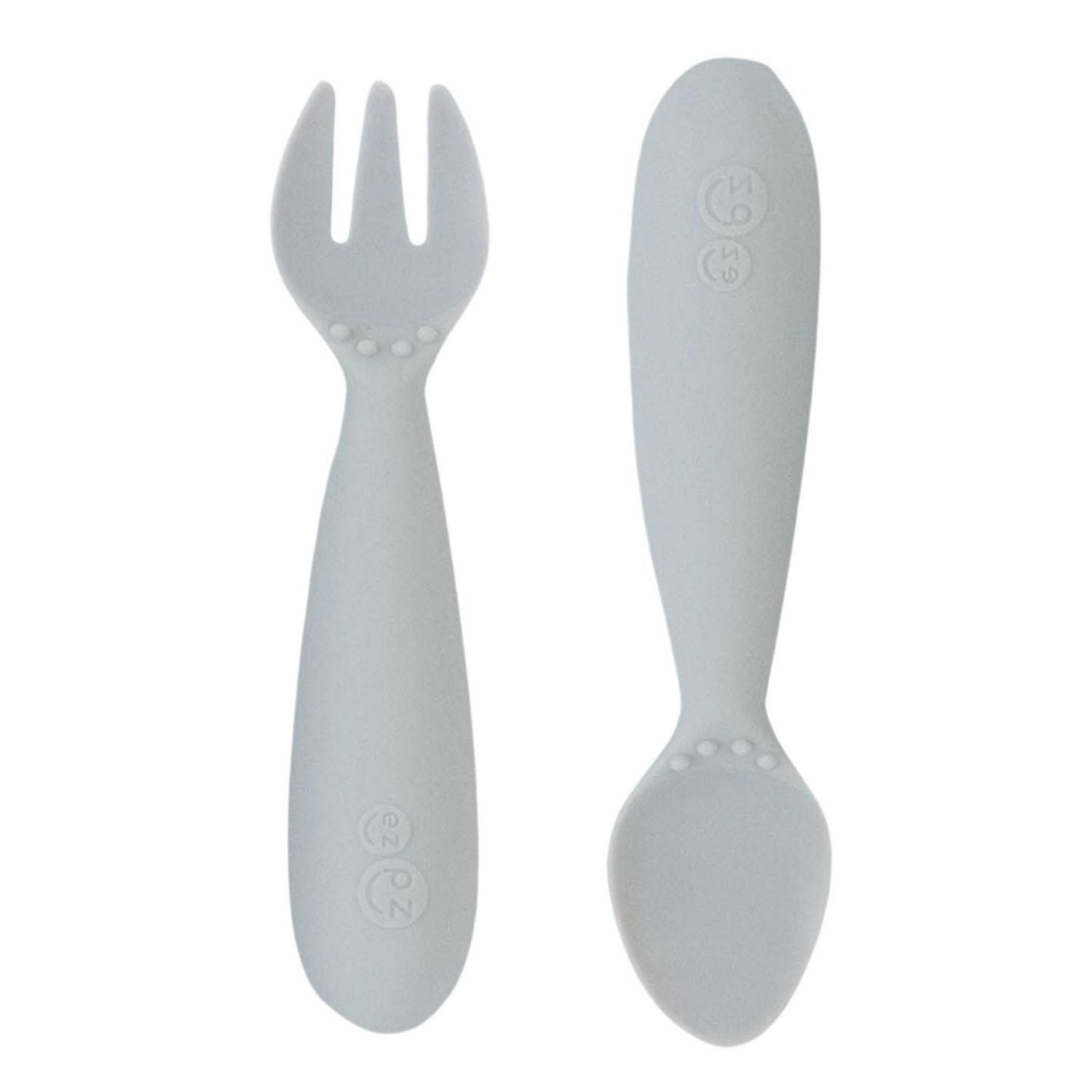 EzPz Mini Utensils for Baby - Grey