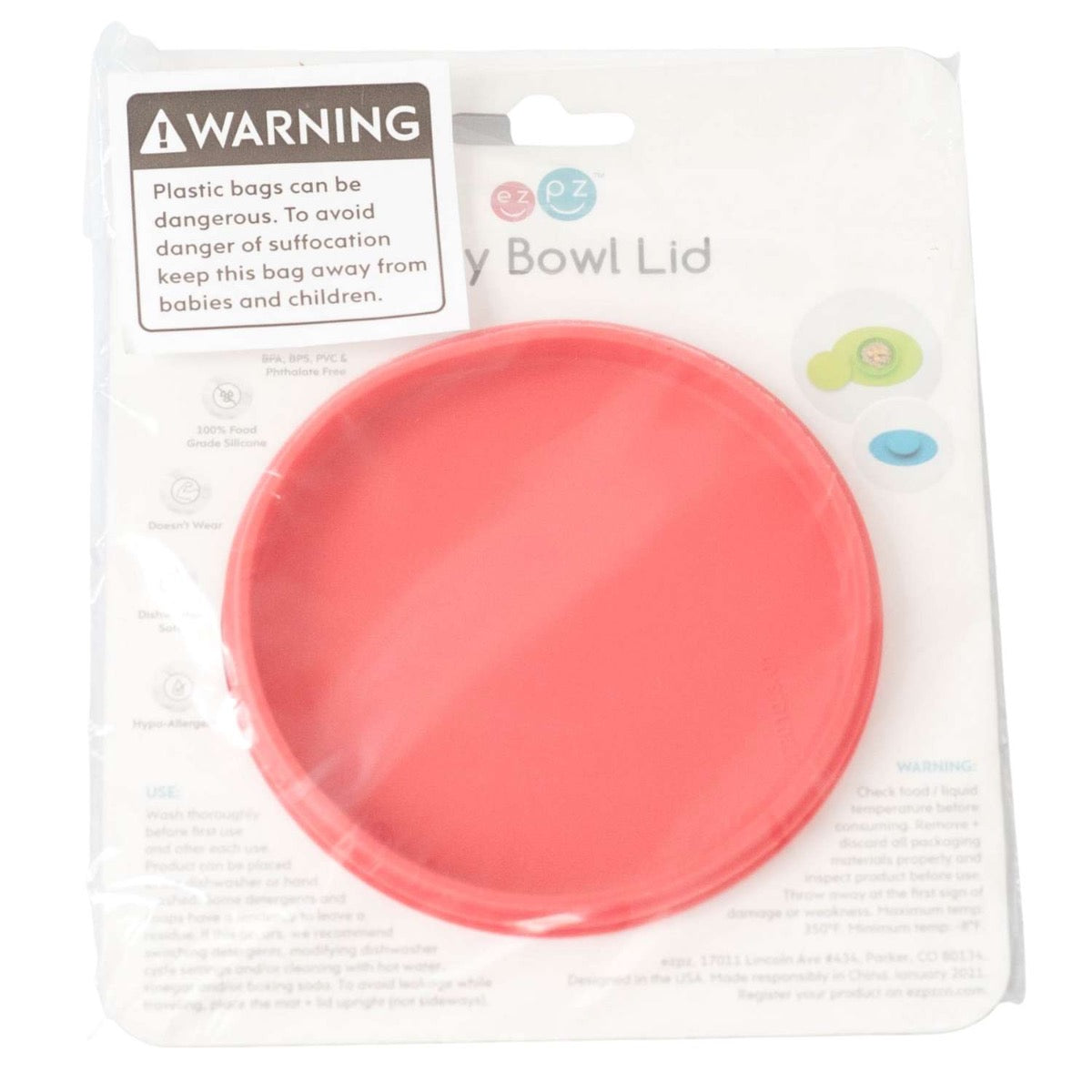 EzPz Tiny Bowl Lid (6 Colours)