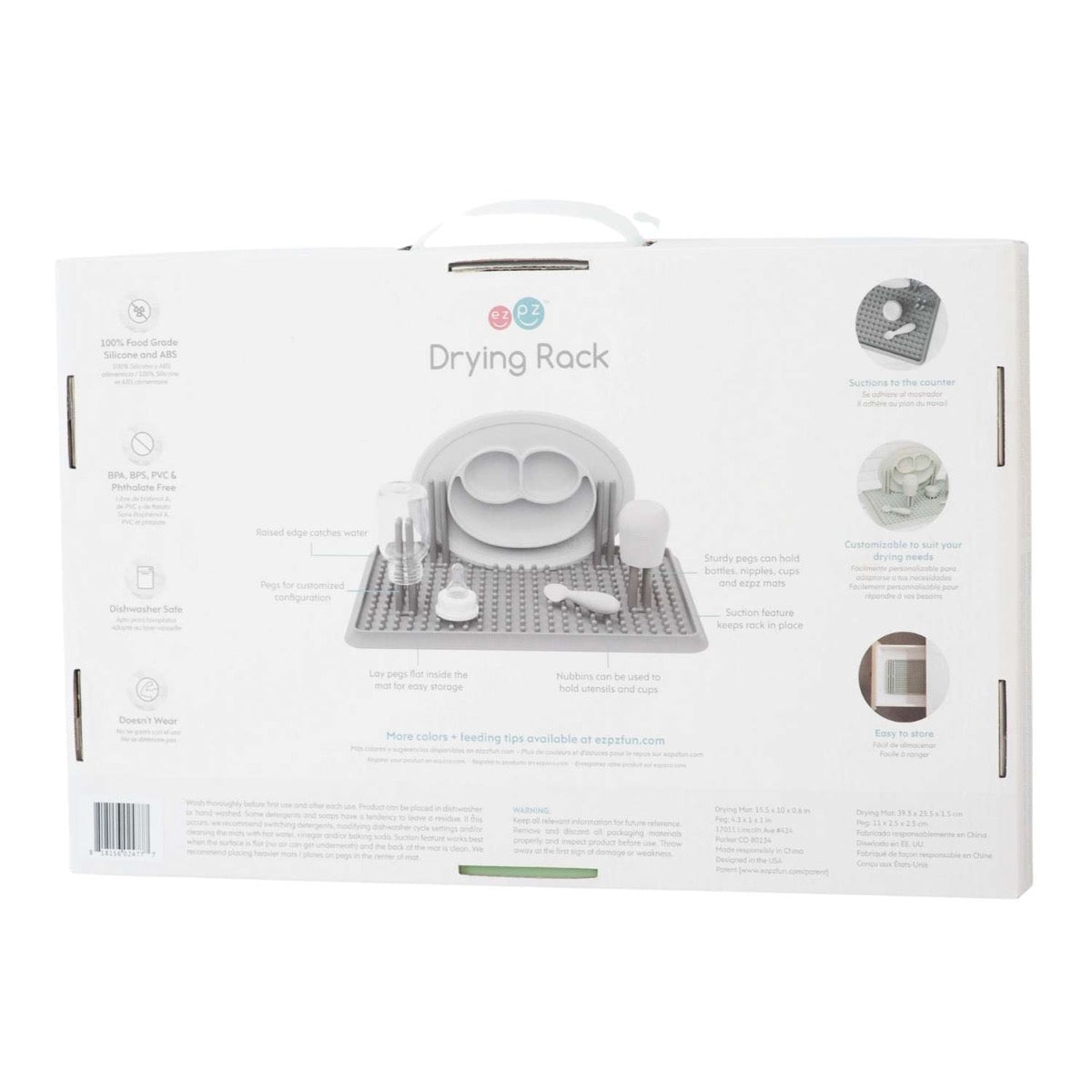 EzPz Bottle Drying Rack - Gray