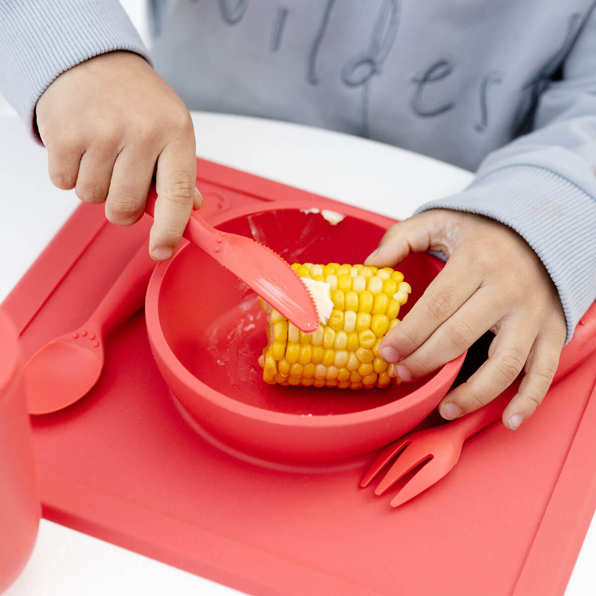 EzPz Happy Utensils (7 Colours) - Pupsik Singapore