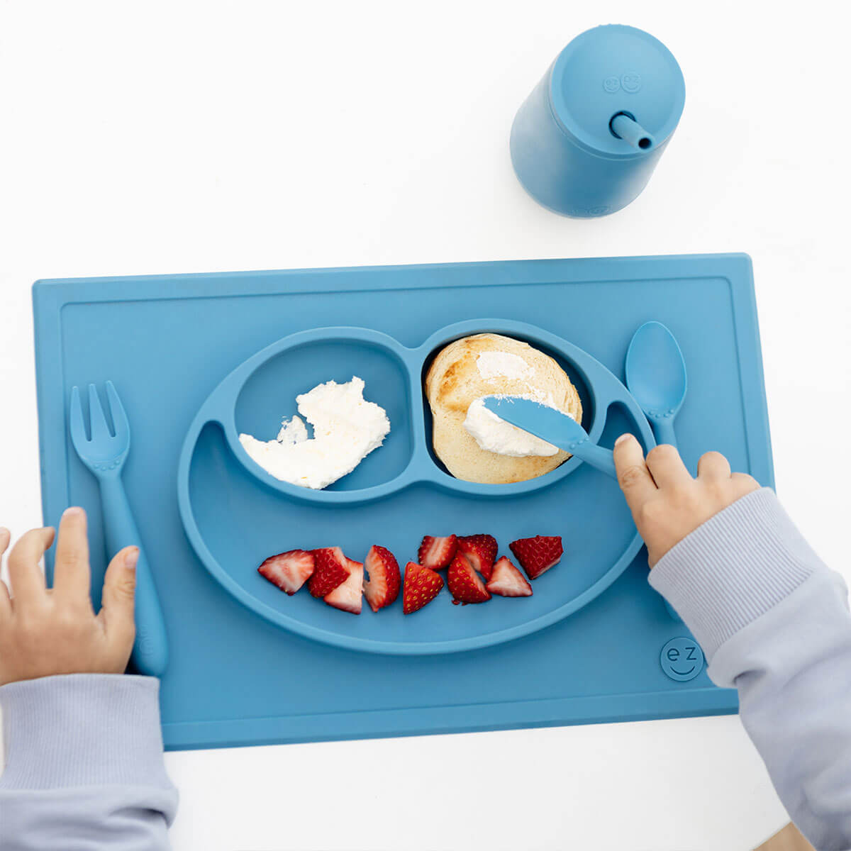 EzPz Happy Utensils (7 Colours) - Pupsik Singapore