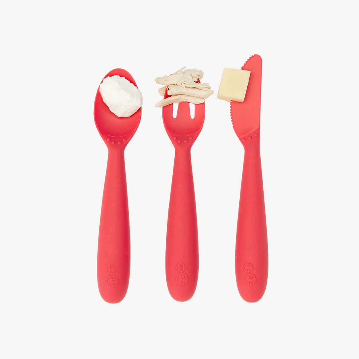 EzPz Happy Utensils (7 Colours) - Pupsik Singapore
