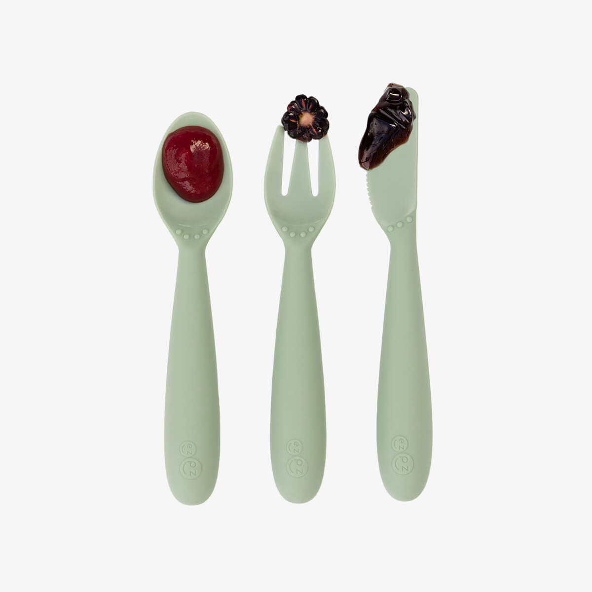 EzPz Happy Utensils (7 Colours) - Pupsik Singapore