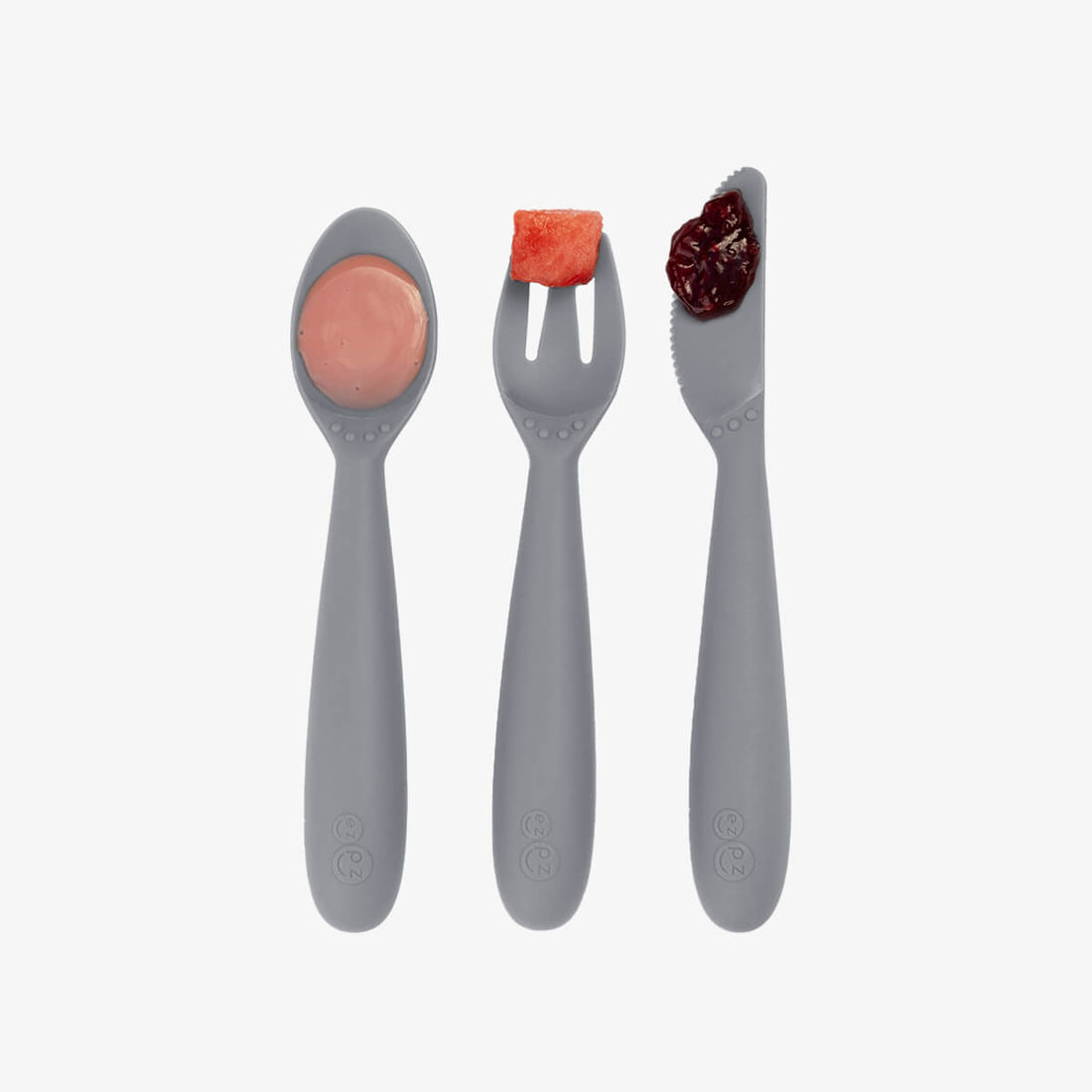 EzPz Happy Utensils (7 Colours) - Pupsik Singapore