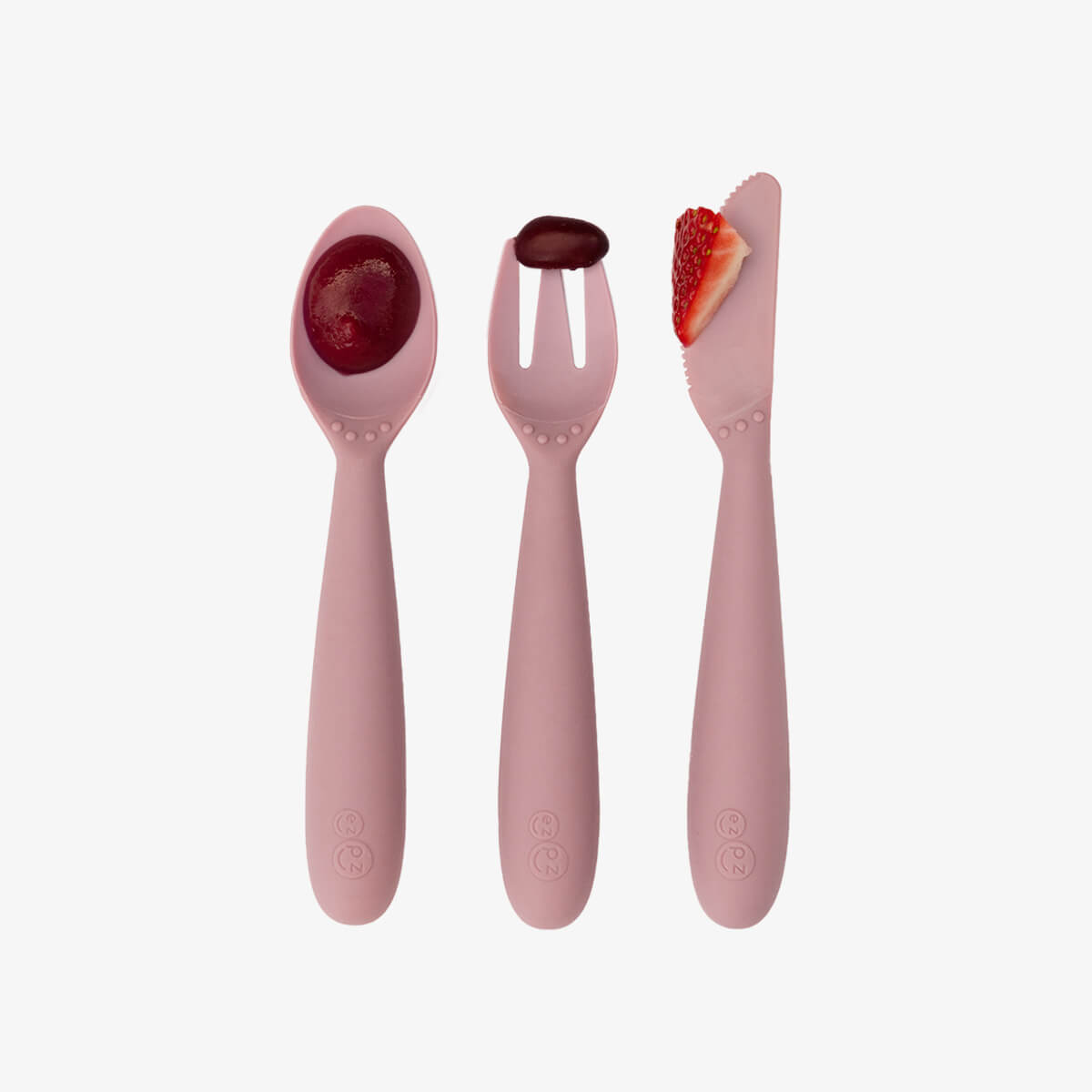 EzPz Happy Utensils (7 Colours) - Pupsik Singapore