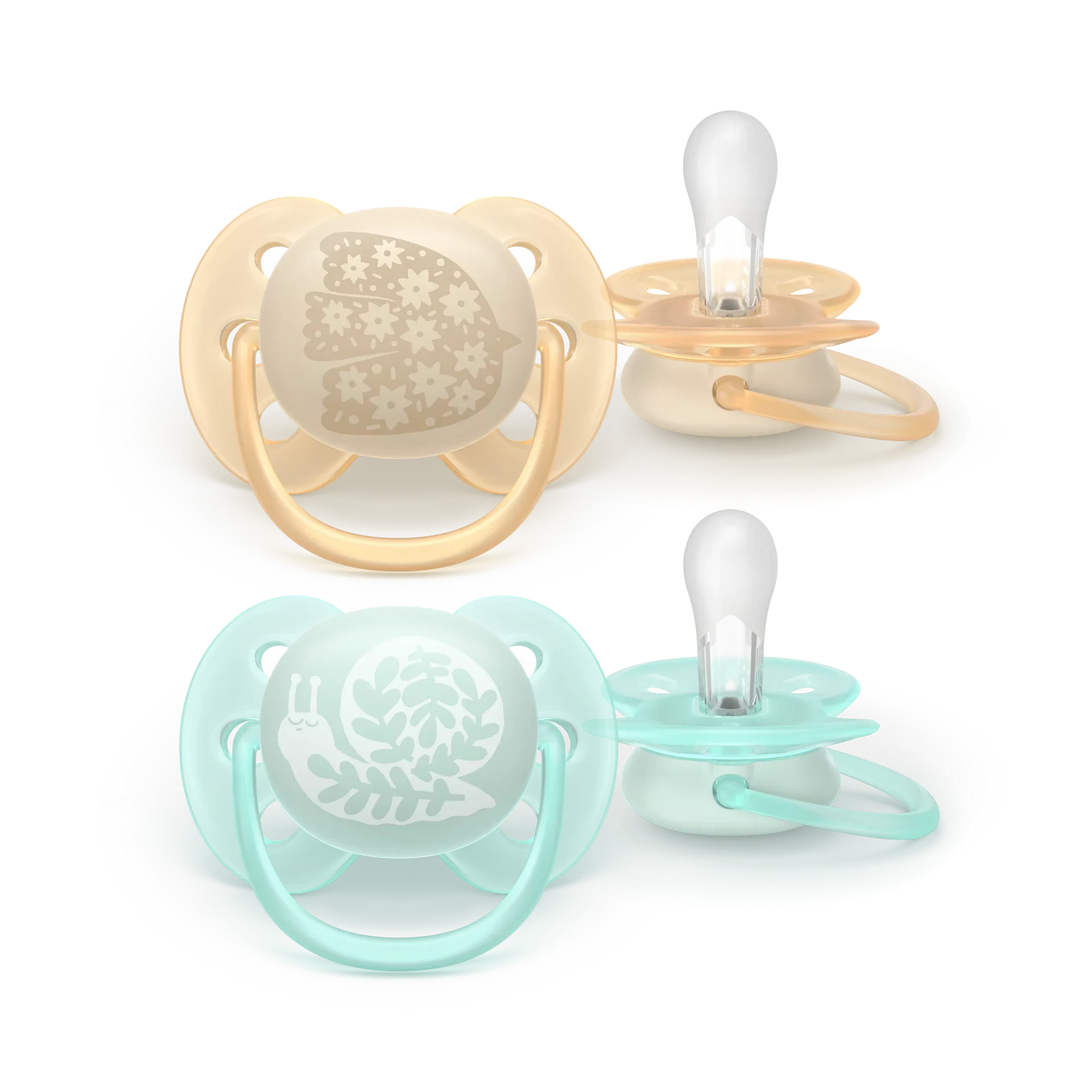 Philips Avent Ultra Soft Pacifiers, 2pk - 3 Sizes (11 Designs) - Pupsik Singapore