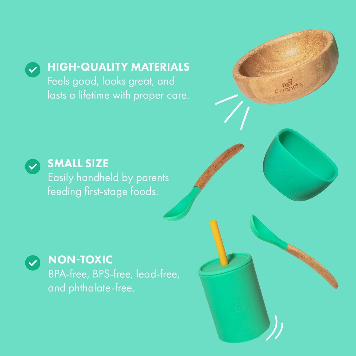 Avanchy Silicone La Petite Essentials Feeding Set (8 Colours)
